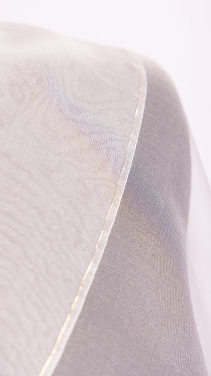Seidenstoff für Brautkleider • Nachhaltiger Peace Silk Organza • 100% Seide • Naturweiß Transparent
