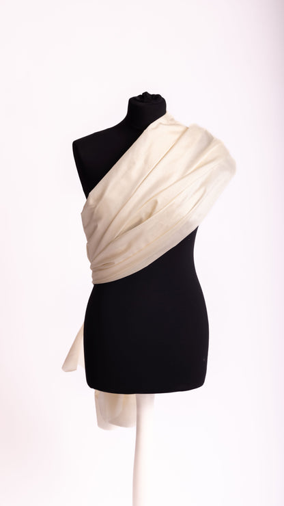 Seidenstoff Taft • Naturbelassene Peace Silk • 100% Seide • Creme • Rama