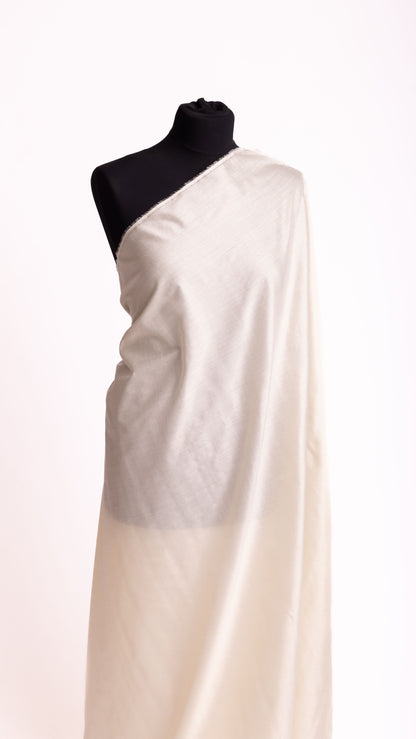 Seidenstoff Taft • Naturbelassene Peace Silk • 100% Seide • Creme • Rama