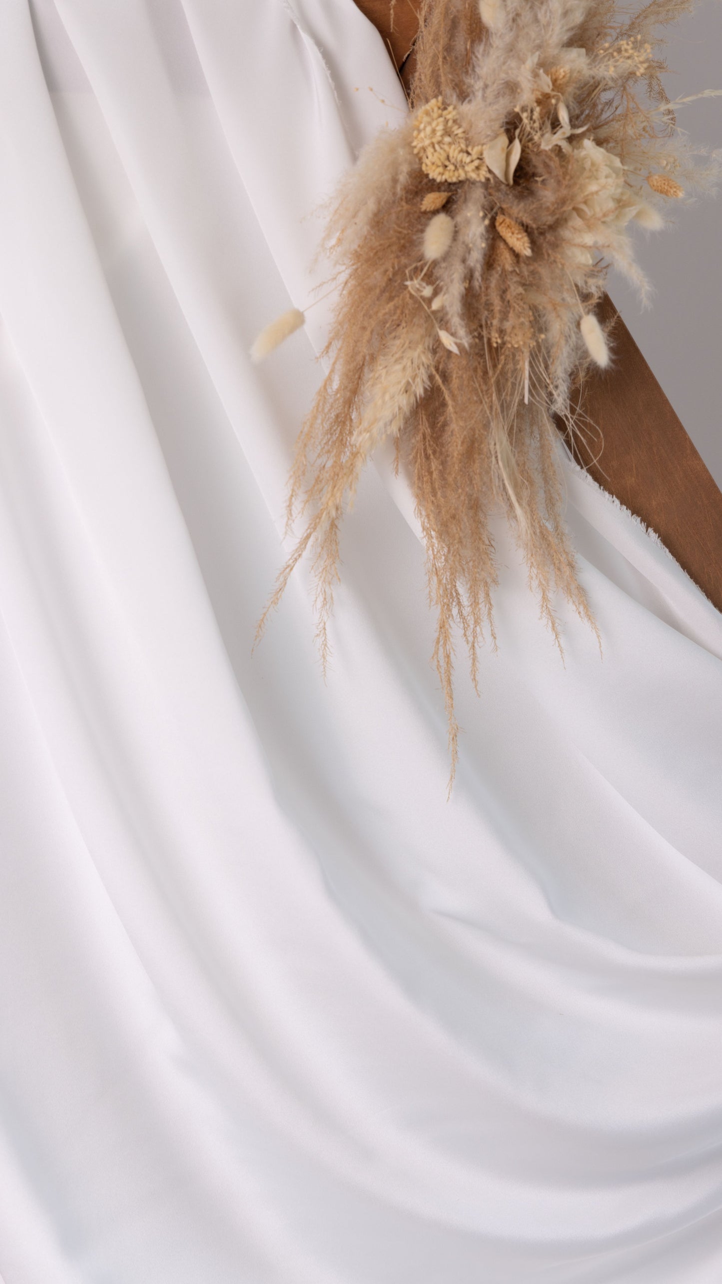 Seidenstoff für Brautkleider • Peace Silk Crêpe de Chine • 100% Seide • Naturweiß • Varianten Verfügbar • Rinara