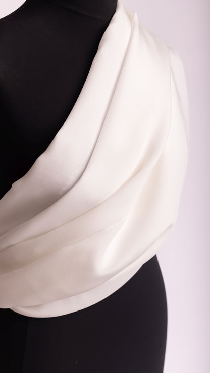 Seidenstoff für Brautkleider • Peace Silk Crêpe de Chine • 100% Seide • Naturweiß • Varianten Verfügbar • Rinara