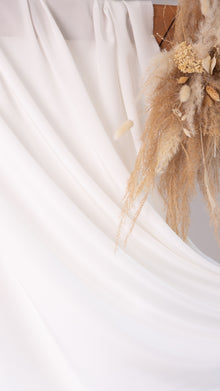 Seidenstoff für Brautkleider • Peace Silk Crêpe de Chine • 100% Seide • Naturweiß • Varianten Verfügbar • Rinara