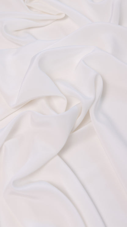 Seidenstoff für Brautkleider • Peace Silk Crêpe de Chine • 100% Seide • Naturweiß • Varianten Verfügbar • Rinara