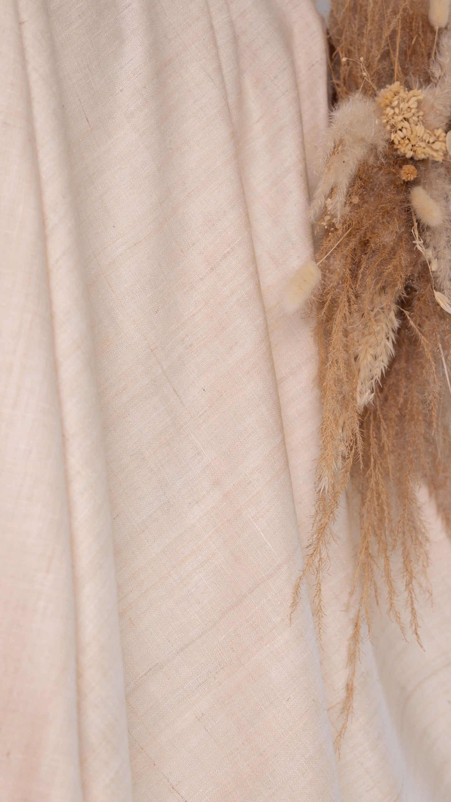 Seiden-Gewebe • Handgewebt • 100% Eri Seide • Naturweiß • Ryndia