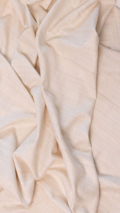 Seiden-Gewebe • Handgewebt • 100% Eri Seide • Naturweiß • Ryndia