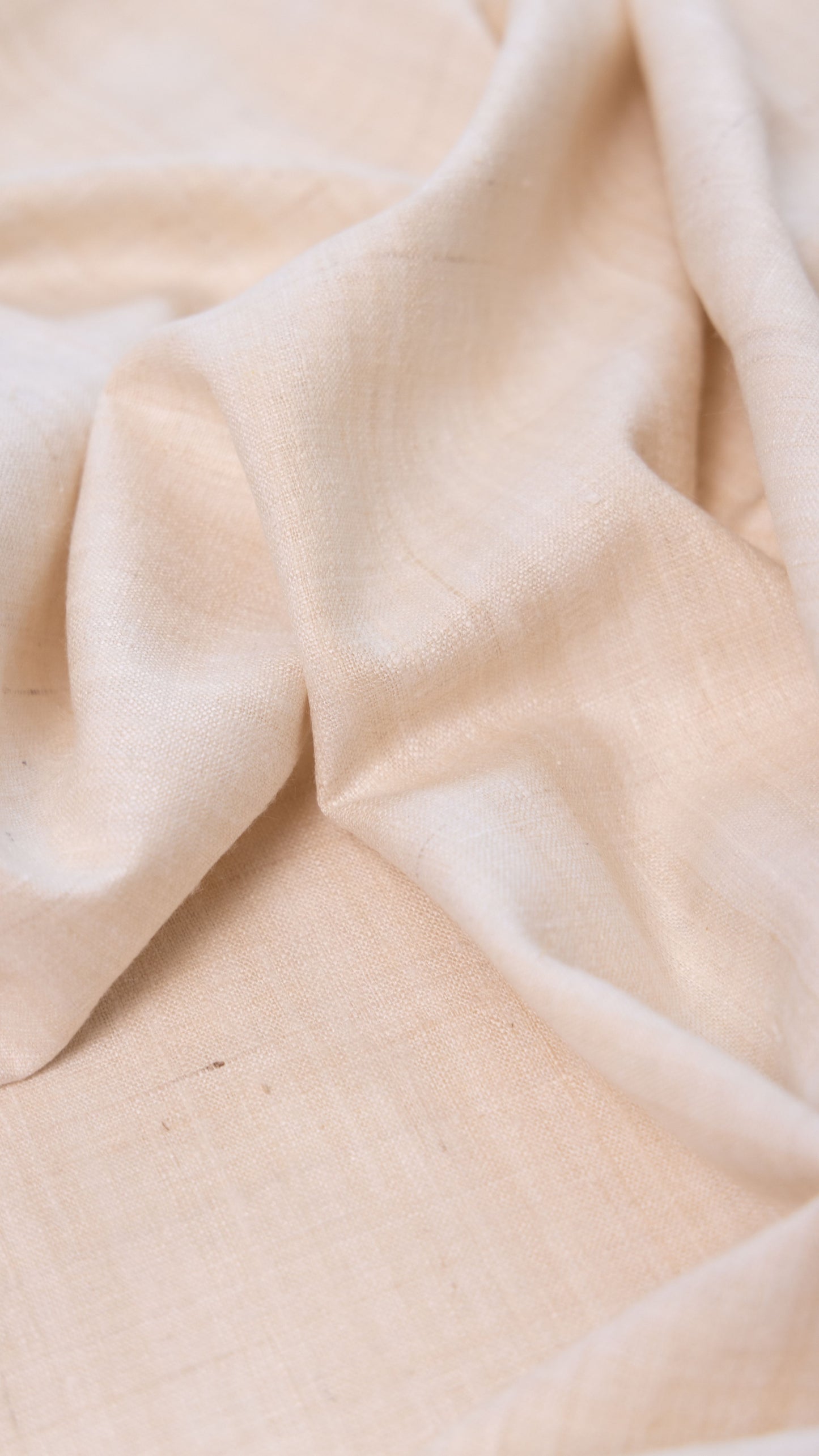 Seiden-Gewebe • Handgewebt • 100% Eri Seide • Naturweiß • Ryndia