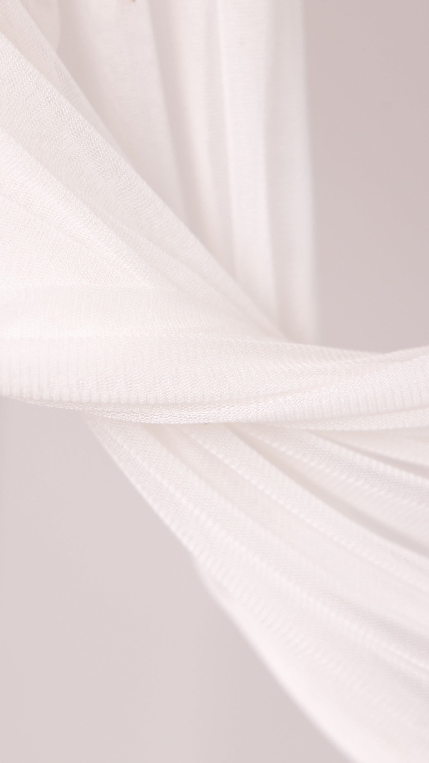 Seidenstoff für Brautkleider • Natürlicher Peace Silk Tüll • 100% Seide • Weiß Transparent