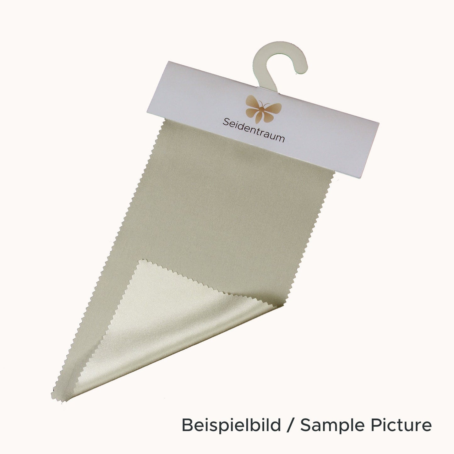 Stoffmusterbügel • Peace Silk Jacquard • 100% Seide • Naturweiß • Floral & Rosen