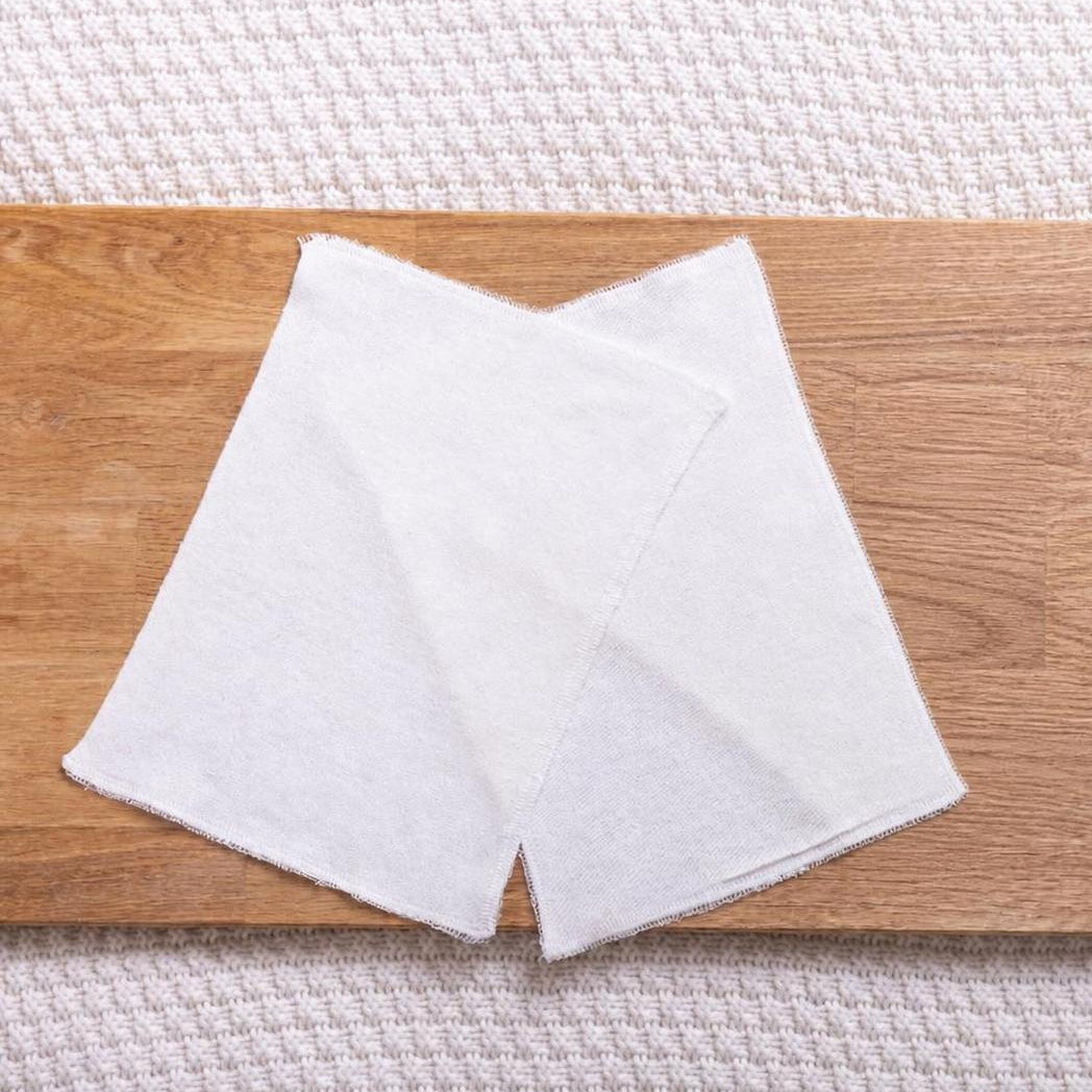 Soft Silk Nappy Liner for Sensitive Baby Skin • Skin-Friendly & Reusable • Peace Silk • 100% Bourette Silk • Undyed Natural White (Liner only)