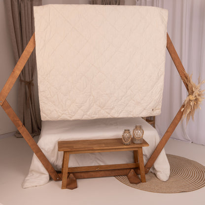 DEVA Steppdecke • Torf-Seide-Füllung • Natürliche Peace Silk • 135 x 200cm