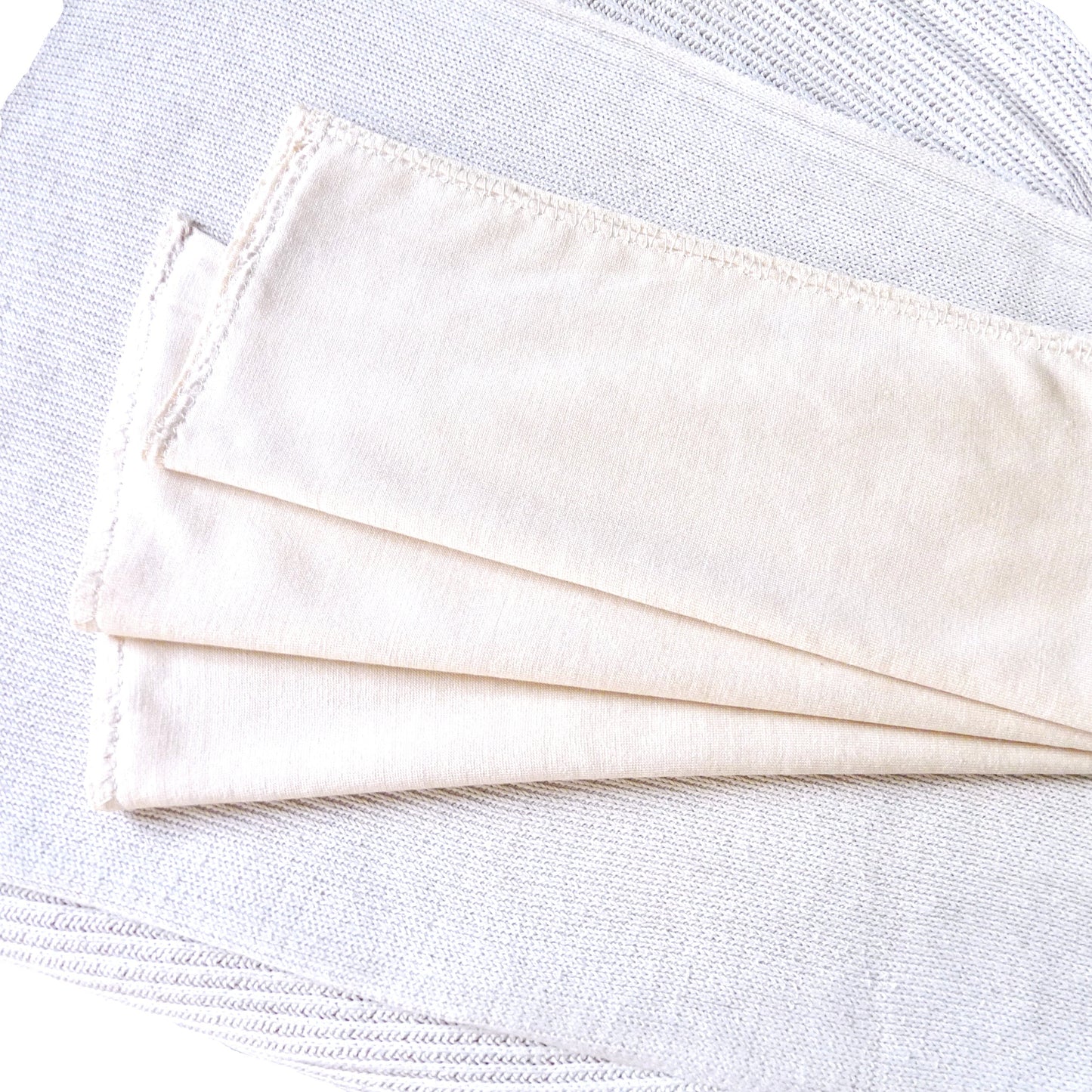 Seiden-Windeleinlage • Pflegend • Natürliche Peace Silk • 100% Seide • Naturbelassen Creme